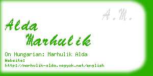 alda marhulik business card